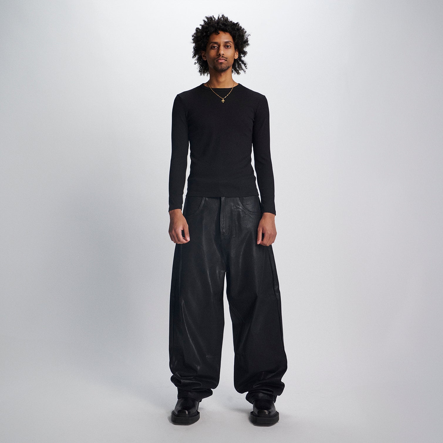 MAGDELINE BLACK WAXED JEANS – FreddieFrances