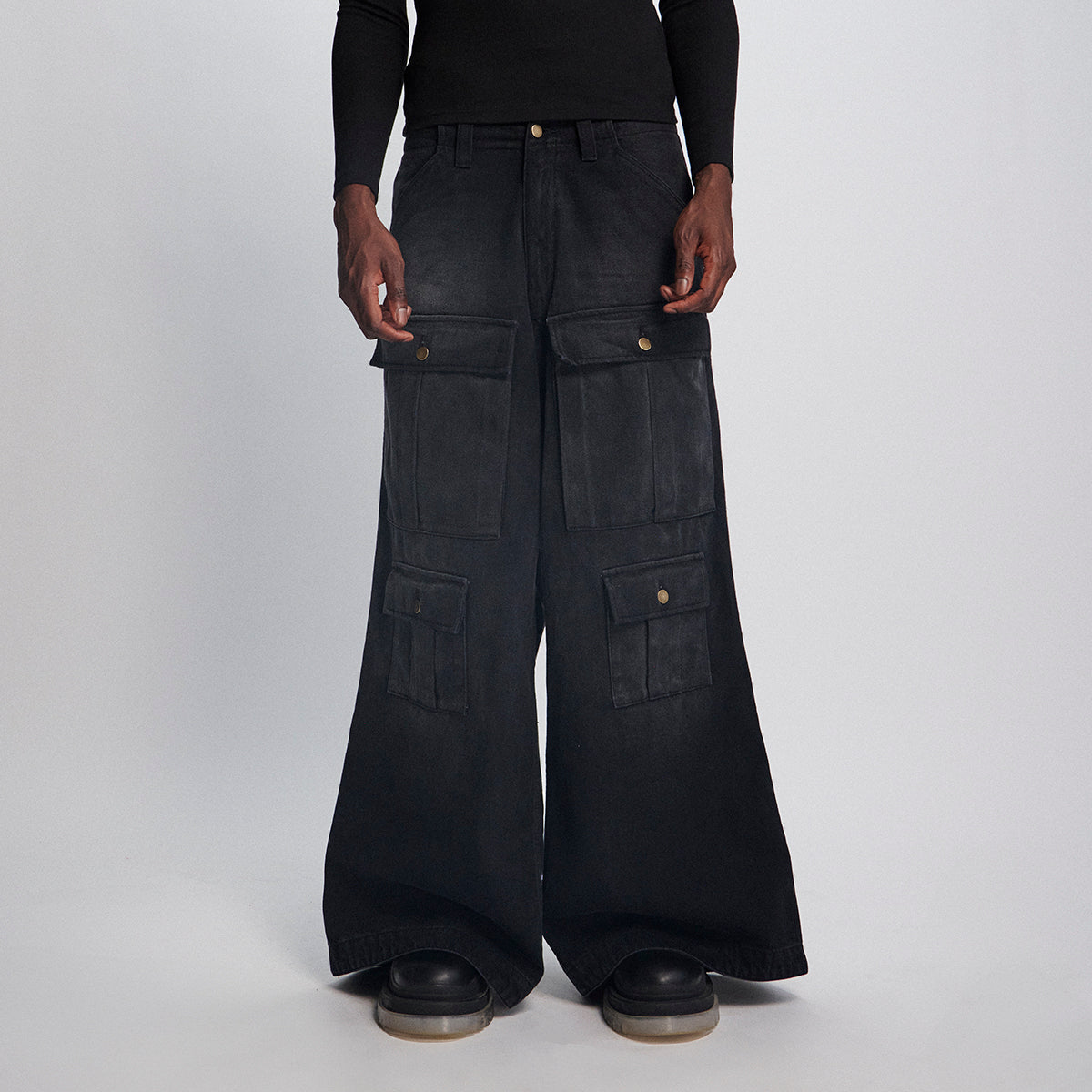 LA CASCIA DENIM CARGO PANTS